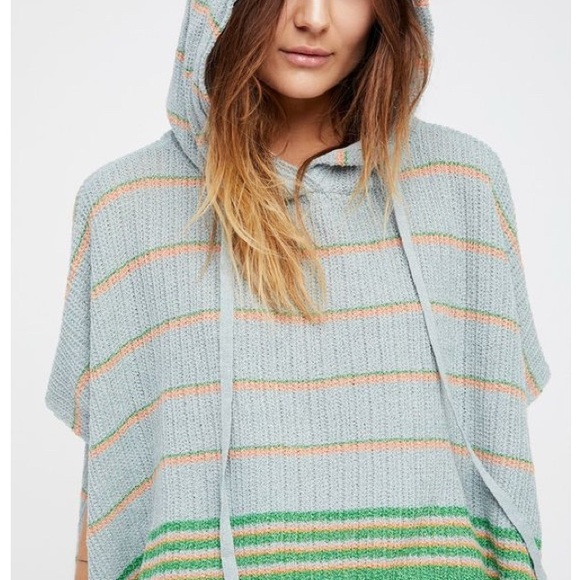Free People Shimmer & Sheen Hoodie Poncho - Picture 3 of 8